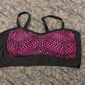 Torrid Black and pink swim top